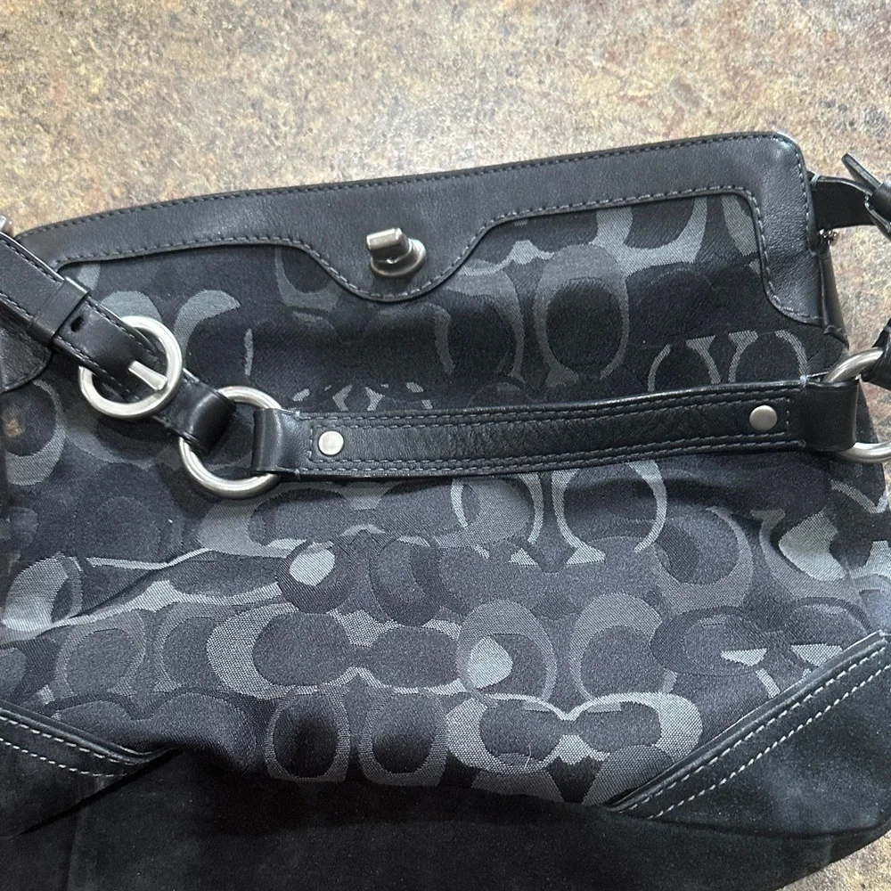 Coach sleek black